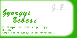 gyorgyi bebesi business card